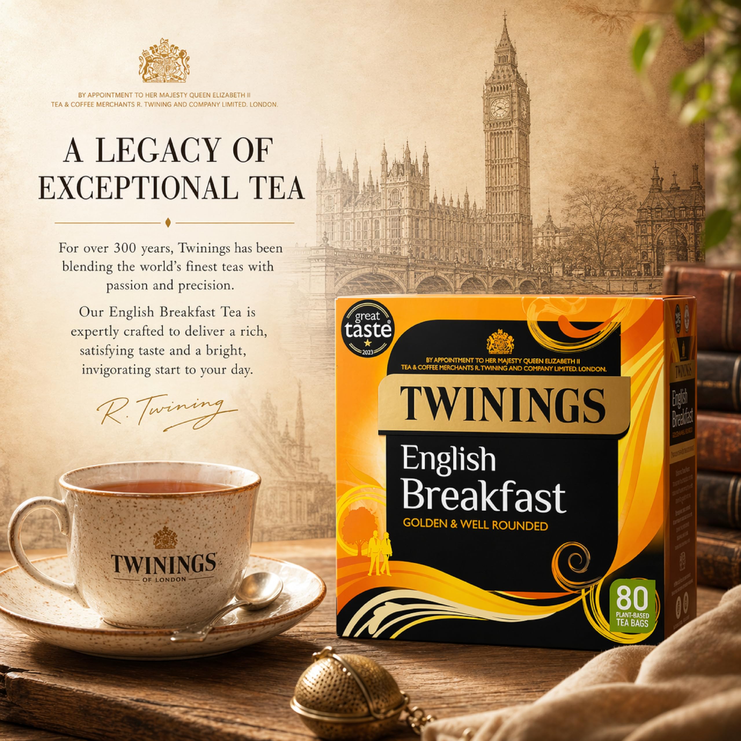 Amazon.com : Twinings English Breakfast 80 Teabags 200g (Pack of 4